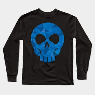 Skull - Crystal Blue Long Sleeve T-Shirt